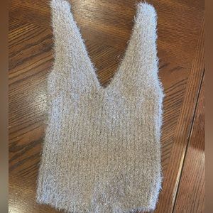 Urban Outfitters Fuzzy Shimmer Tank Top